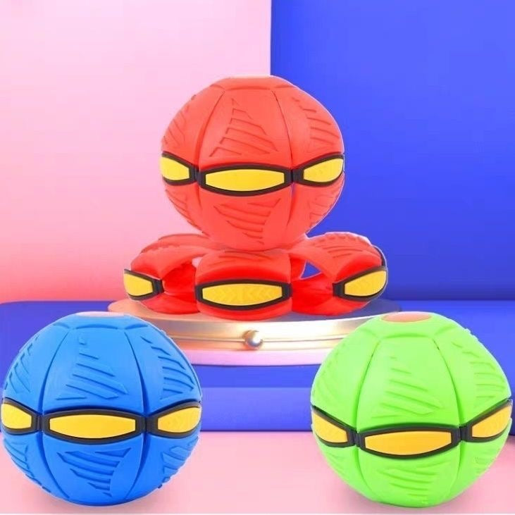 UFO Ball Bouncy Ball Deformation Ball Educational Children's Indoor and Outdoor Sports Luminous Children's Toy